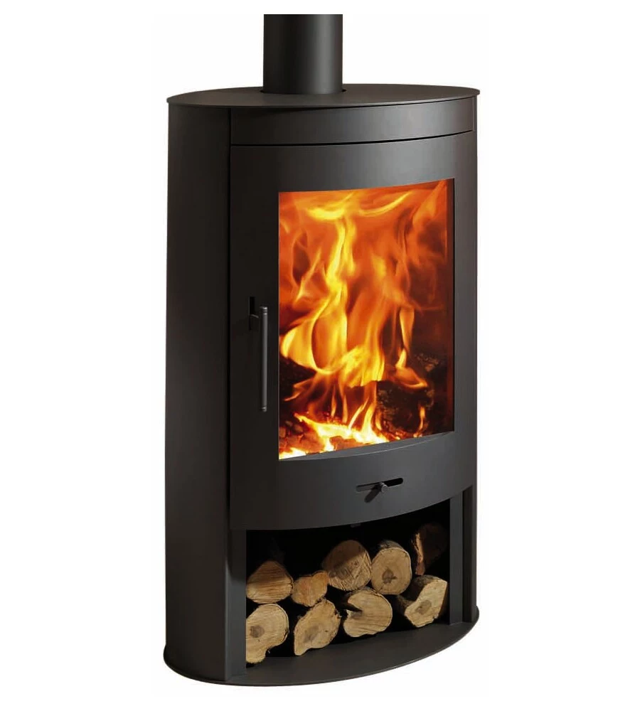 STUFA A LEGNA PANADERO "OVAL" GRIGIO 8,7 KW